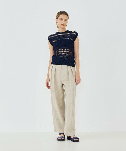 TOMORROWLAND / トゥモローランド ニット・セーター | 【WEB先行予約】コットンクロシェ ノースリーブプルオーバー | 詳細1