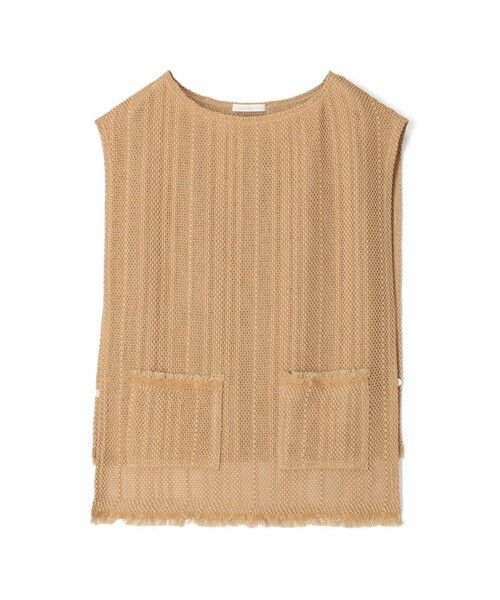 TOMORROWLAND / トゥモローランド ベスト | ラッセルコットン フロントポケットベスト（43 ベージュ）