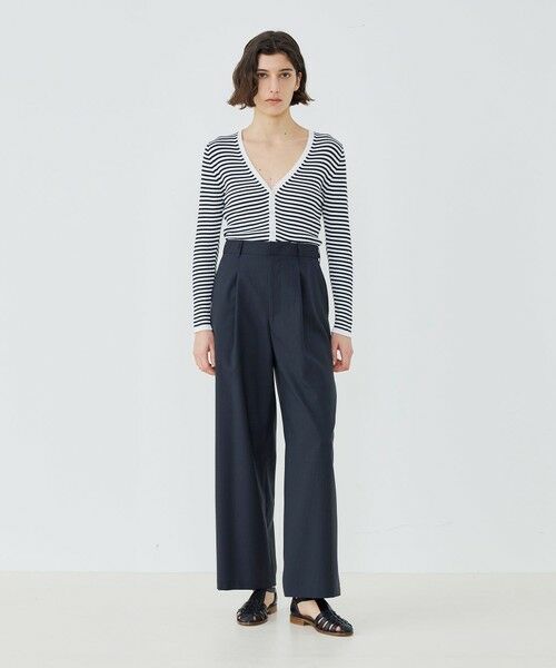 TOMORROWLAND / トゥモローランド その他パンツ | ウォッシャブルトロピカル ツータックストレートパンツ | 詳細1