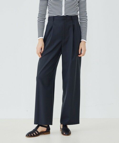 TOMORROWLAND / トゥモローランド その他パンツ | ウォッシャブルトロピカル ツータックストレートパンツ | 詳細3