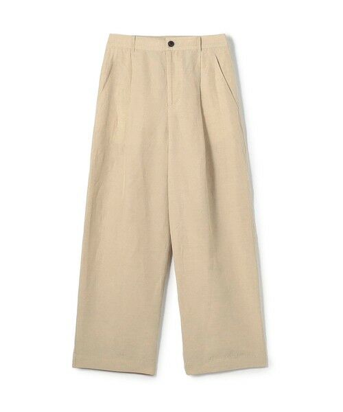 TOMORROWLAND / トゥモローランド その他パンツ | 【WEB先行予約】リネンキュプラシルクコンパクト タックパンツ（43 ベージュ）