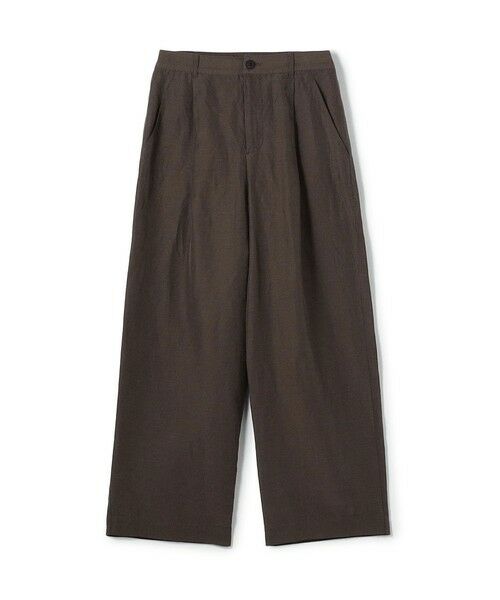 TOMORROWLAND / トゥモローランド その他パンツ | 【WEB先行予約】リネンキュプラシルクコンパクト タックパンツ（47 ブラウン）