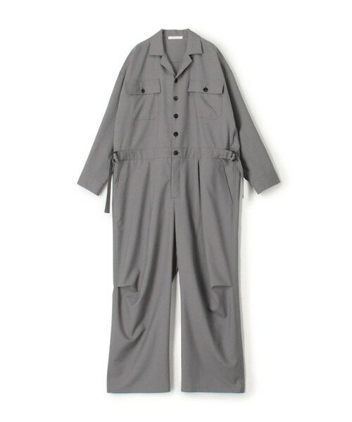 TOMORROWLAND / トゥモローランド サロペット・オールインワン | ウォッシャブルトロピカル ベルテッドジャンプスーツ（17 チャコールグレー）