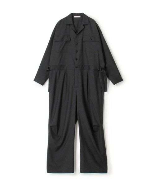 TOMORROWLAND / トゥモローランド サロペット・オールインワン | ウォッシャブルトロピカル ベルテッドジャンプスーツ（18 ブラック系）