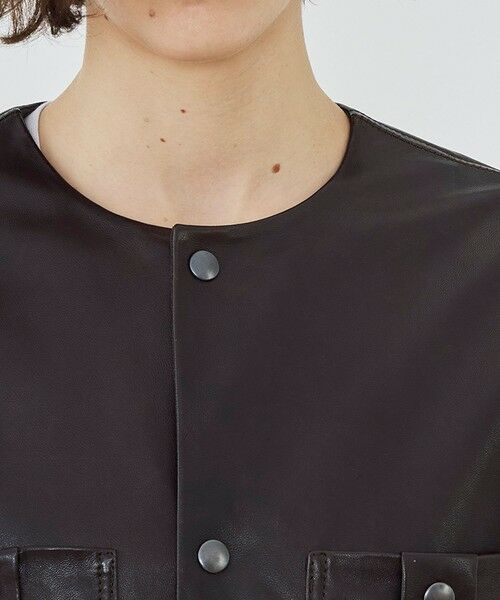 TOMORROWLAND / トゥモローランド レザーブルゾン・ジャケット | ソフトグレインシープレザー ドルマンスリーブジャケット | 詳細6