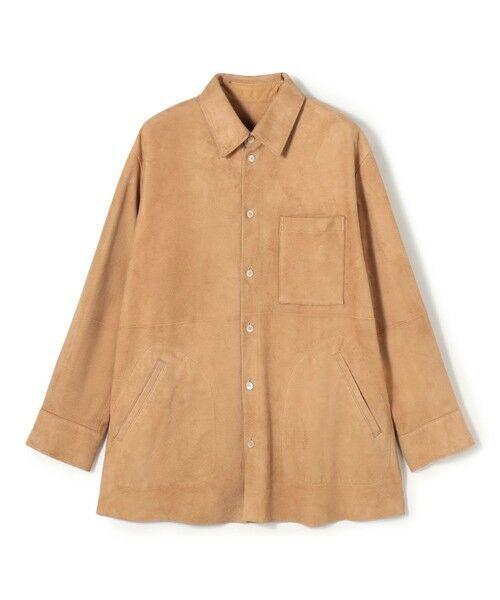 TOMORROWLAND / トゥモローランド レザーブルゾン・ジャケット | ダウニーラムスエード シャツブルゾン（43 ベージュ）