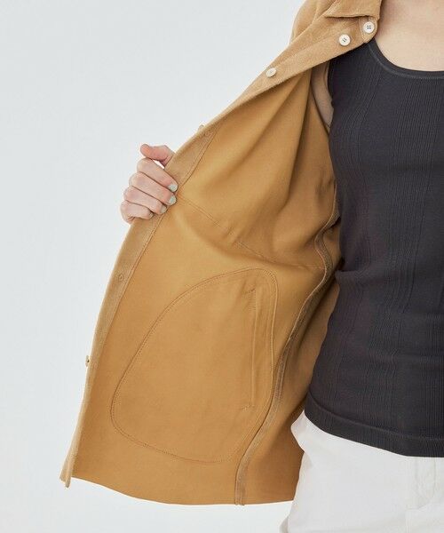 TOMORROWLAND / トゥモローランド レザーブルゾン・ジャケット | ダウニーラムスエード シャツブルゾン | 詳細5
