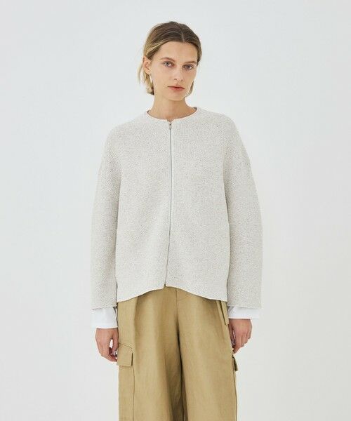 TOMORROWLAND / トゥモローランド ブルゾン | スプリングツイード ノーカラーブルゾン | 詳細2