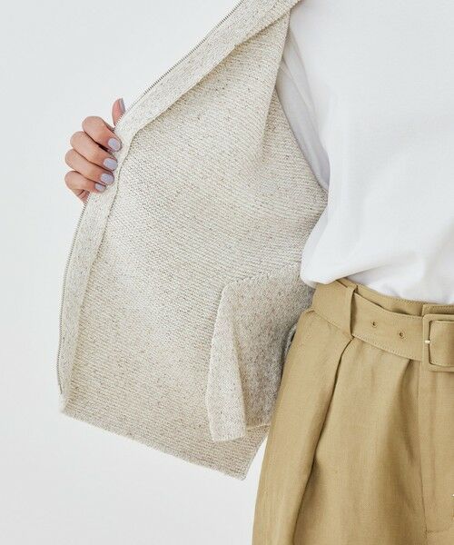 TOMORROWLAND / トゥモローランド ブルゾン | スプリングツイード ノーカラーブルゾン | 詳細5