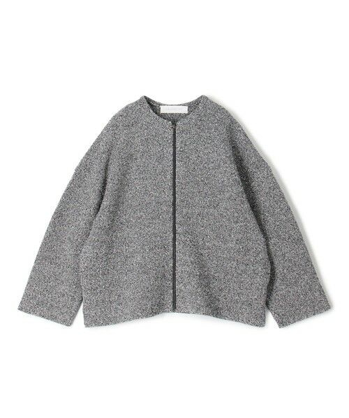 TOMORROWLAND / トゥモローランド ブルゾン | スプリングツイード ノーカラーブルゾン（16 グレー系）