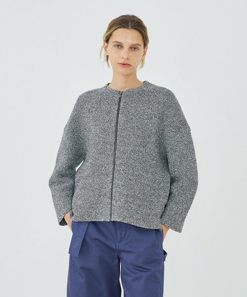 TOMORROWLAND / トゥモローランド ブルゾン | スプリングツイード ノーカラーブルゾン | 詳細2