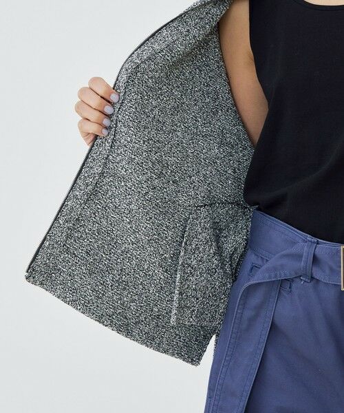 TOMORROWLAND / トゥモローランド ブルゾン | スプリングツイード ノーカラーブルゾン | 詳細5