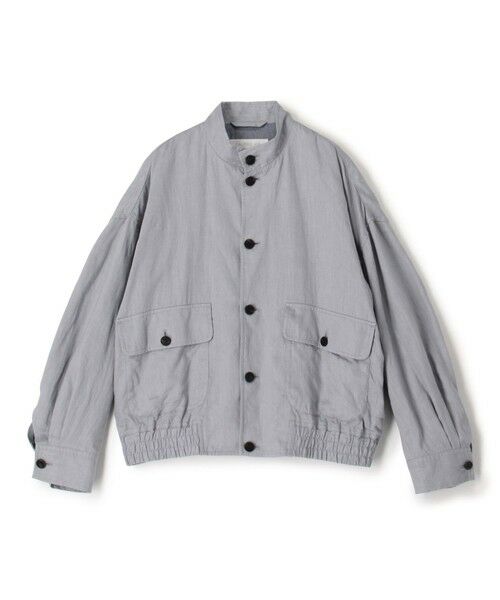 TOMORROWLAND / トゥモローランド ブルゾン | ダストリネン スタンドカラーブルゾン（13 ライトグレー）