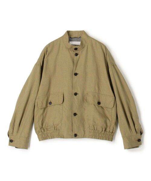 TOMORROWLAND / トゥモローランド ブルゾン | ダストリネン スタンドカラーブルゾン（53 カーキ）