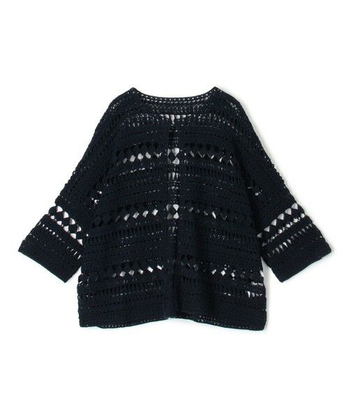 TOMORROWLAND / トゥモローランド カーディガン・ボレロ | 【WEB先行予約】コットンクロシェ カラーレスジャケット（69 ネイビー）