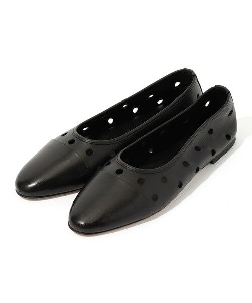 TOMORROWLAND / トゥモローランド フラットシューズ | DEAR FRANCES GALA レザーカットワーク バレエシューズ（19 ブラック）