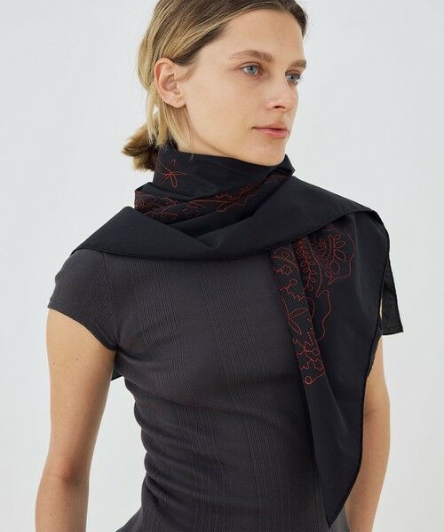 TOMORROWLAND / トゥモローランド バンダナ・スカーフ | ASAUCE MELER コットンシルクエンブロイダリー バンダナスカーフ | 詳細1