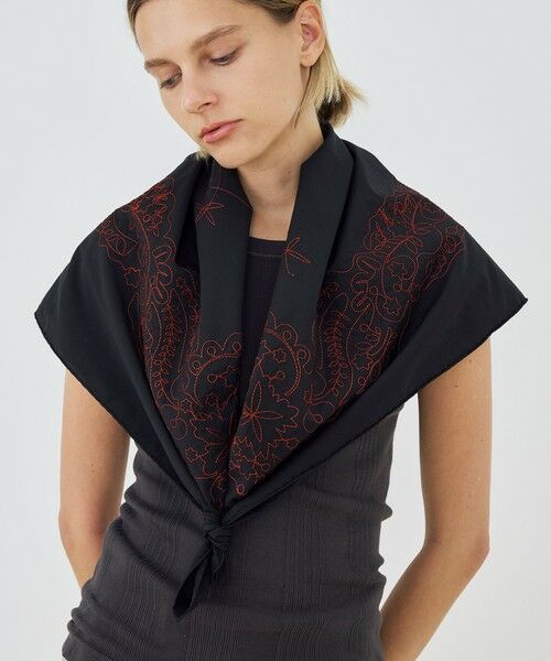 TOMORROWLAND / トゥモローランド バンダナ・スカーフ | ASAUCE MELER コットンシルクエンブロイダリー バンダナスカーフ | 詳細2