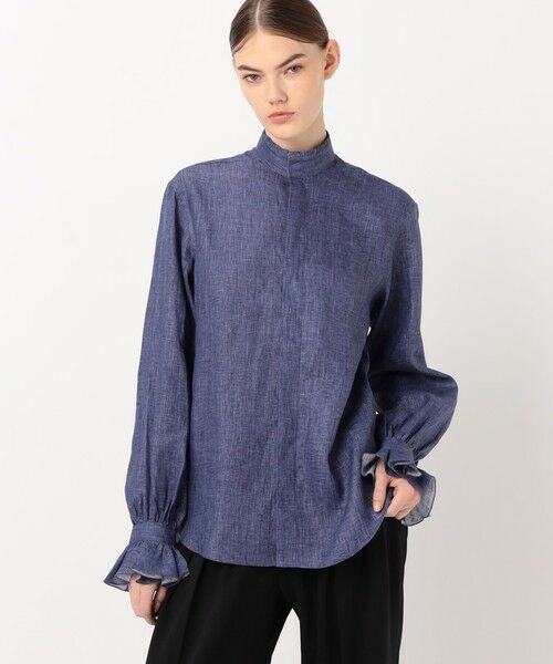 TOMORROWLAND / トゥモローランド シャツ・ブラウス | BOURRIENNE BOUDOIR LIN MARINE  リネンブラウス | 詳細2