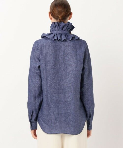 TOMORROWLAND / トゥモローランド シャツ・ブラウス | BOURRIENNE PASTEL LIN MARINE リネンブラウス | 詳細4