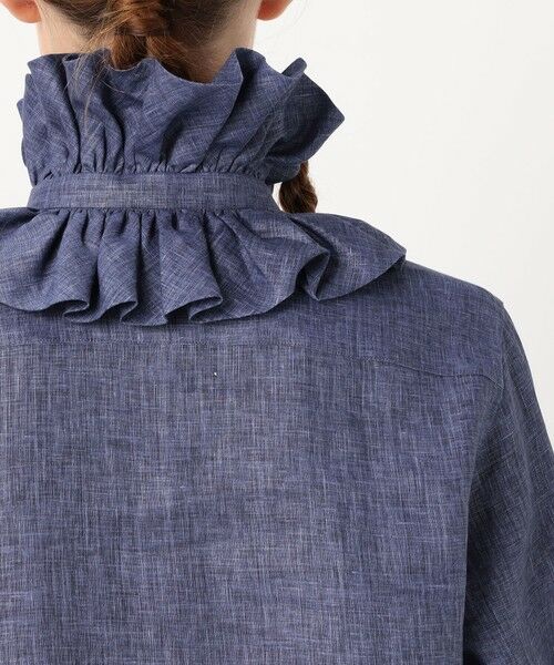 TOMORROWLAND / トゥモローランド シャツ・ブラウス | BOURRIENNE PASTEL LIN MARINE リネンブラウス | 詳細6