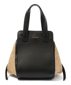 TOMORROWLAND / トゥモローランド ハンドバッグ | VIOLAd'ORO SANDRO ラフィア レザーコンビ ハンドバッグ