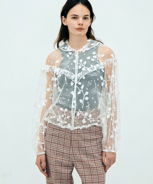 TOMORROWLAND / トゥモローランド シャツ・ブラウス | edition pourell トリコット エンブロイダリーブラウス | 詳細2