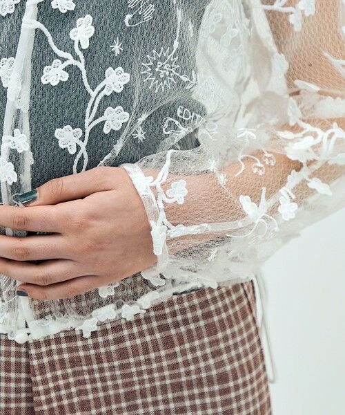 TOMORROWLAND / トゥモローランド シャツ・ブラウス | edition pourell トリコット エンブロイダリーブラウス | 詳細6