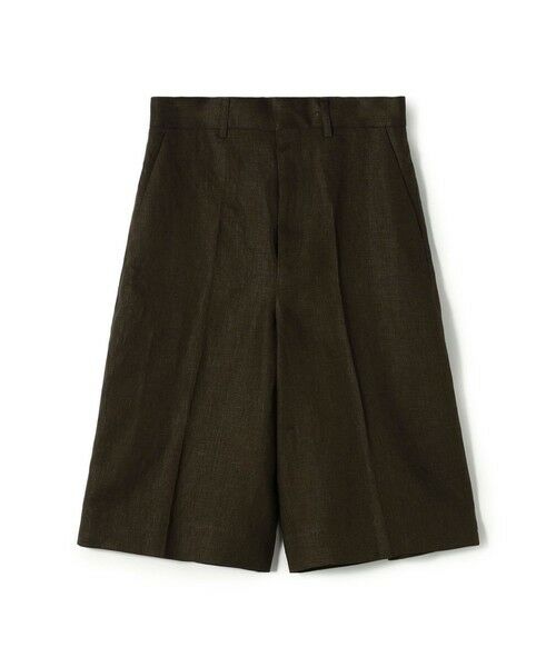 TOMORROWLAND / トゥモローランド ショート・ハーフ・半端丈パンツ | edition pourell リネン タックショートパンツ（47 ブラウン）