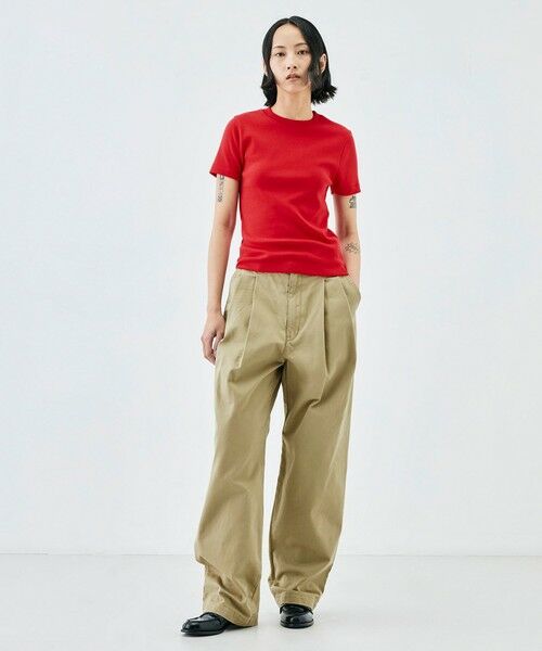 TOMORROWLAND / トゥモローランド チノ・ワークパンツ | ミリタリーチノ タックパンツ | 詳細1