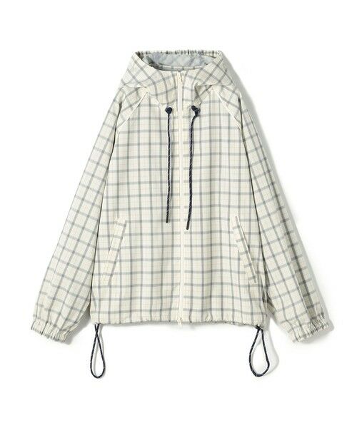 TOMORROWLAND / トゥモローランド ブルゾン | edition pourell Super 120'sトロチェック フーデットブルゾン（12 ホワイト系）