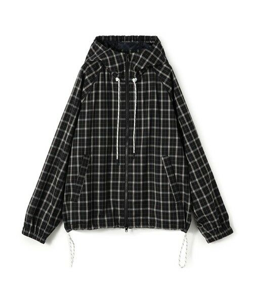 TOMORROWLAND / トゥモローランド ブルゾン | edition pourell Super 120'sトロチェック フーデットブルゾン（18 ブラック系）