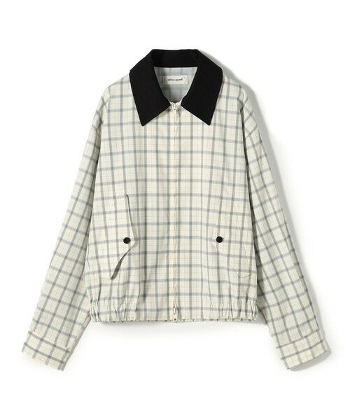 TOMORROWLAND / トゥモローランド ブルゾン | edition pourell Super 120'sトロチェック コットンカラーブルゾン（12 ホワイト系）