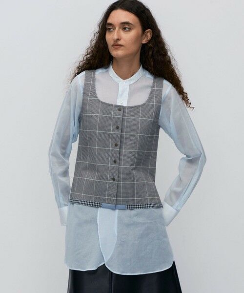 TOMORROWLAND / トゥモローランド ベスト | ダブルフェイスチェック ベスト | 詳細2