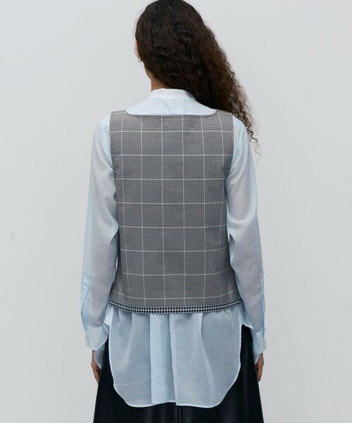 TOMORROWLAND / トゥモローランド ベスト | ダブルフェイスチェック ベスト | 詳細4