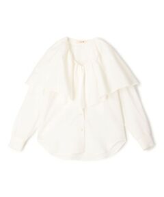 TOMORROWLAND / トゥモローランド シャツ・ブラウス | 【WEB先行予約】リネンローン ラッフルカラーシャツ