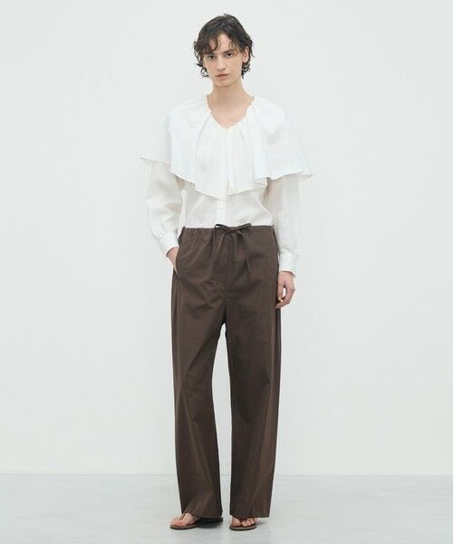 TOMORROWLAND / トゥモローランド シャツ・ブラウス | 【WEB先行予約】リネンローン ラッフルカラーシャツ | 詳細1