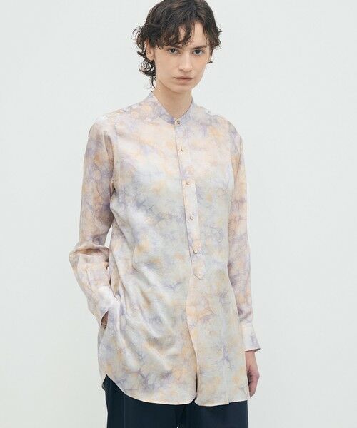 TOMORROWLAND / トゥモローランド シャツ・ブラウス | 【WEB先行予約】キュプラシルク バンドカラーコンビシャツ | 詳細2