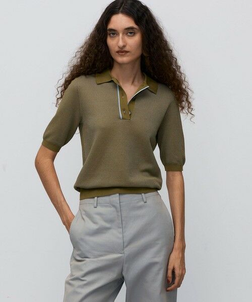 TOMORROWLAND / トゥモローランド ポロシャツ | ダブルカラーピケ ミニポロカラーハーフスリーブ | 詳細2