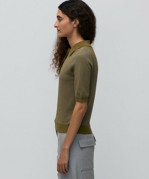 TOMORROWLAND / トゥモローランド ポロシャツ | ダブルカラーピケ ミニポロカラーハーフスリーブ | 詳細3