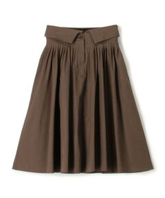 TOMORROWLAND / トゥモローランド ミニ・ひざ丈スカート | 【WEB先行予約】コットンタイプライター ウエストタックスカート