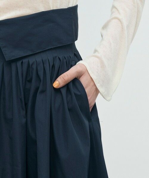 TOMORROWLAND / トゥモローランド ミニ・ひざ丈スカート | 【WEB先行予約】コットンタイプライター ウエストタックスカート | 詳細8