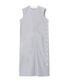 TOMORROWLAND / トゥモローランド ミニ丈・ひざ丈ワンピース | 【WEB先行予約】ヘアライン サイドボタンワンピース