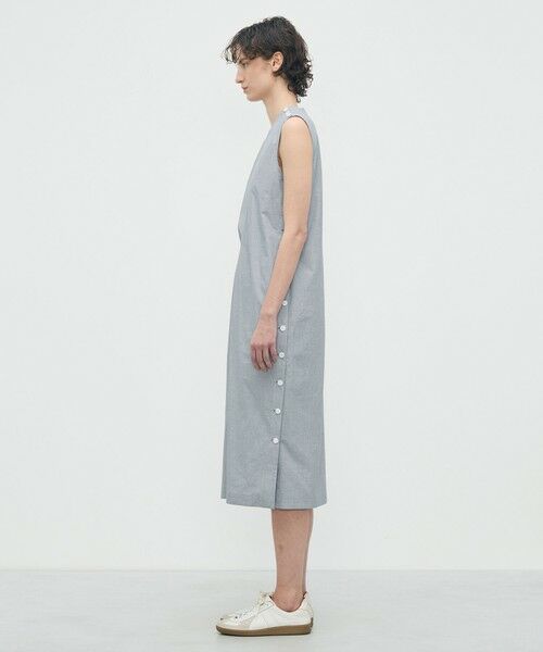TOMORROWLAND / トゥモローランド ミニ丈・ひざ丈ワンピース | 【WEB先行予約】ヘアライン サイドボタンワンピース | 詳細2