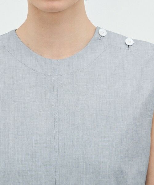 TOMORROWLAND / トゥモローランド ミニ丈・ひざ丈ワンピース | 【WEB先行予約】ヘアライン サイドボタンワンピース | 詳細4