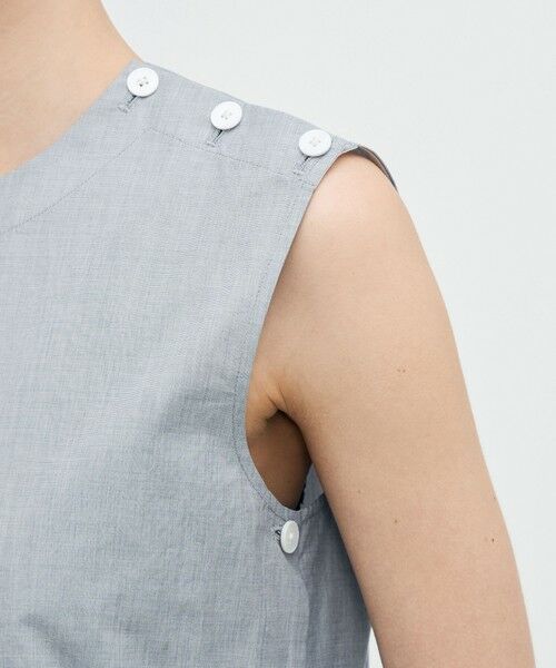 TOMORROWLAND / トゥモローランド ミニ丈・ひざ丈ワンピース | 【WEB先行予約】ヘアライン サイドボタンワンピース | 詳細6