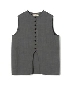 TOMORROWLAND / トゥモローランド ベスト | ウールトロピカル ラウンドネックベスト