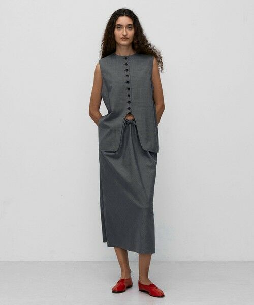 TOMORROWLAND / トゥモローランド ベスト | ウールトロピカル ラウンドネックベスト | 詳細1