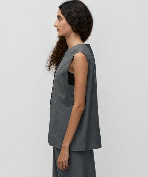 TOMORROWLAND / トゥモローランド ベスト | ウールトロピカル ラウンドネックベスト | 詳細3