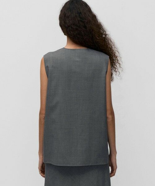 TOMORROWLAND / トゥモローランド ベスト | ウールトロピカル ラウンドネックベスト | 詳細4